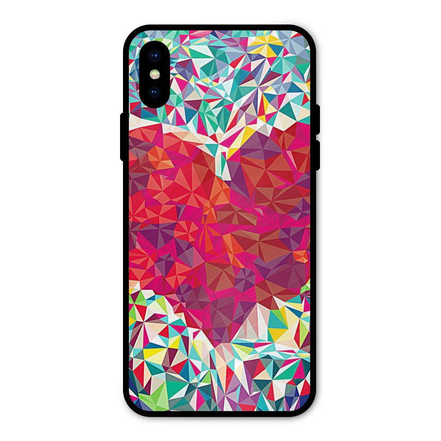 Scrumbled Heart Metal Back Case for iPhone XS