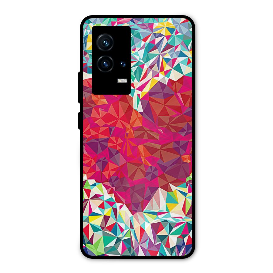 Scrumbled Heart Metal Back Case for iQOO 9 5G