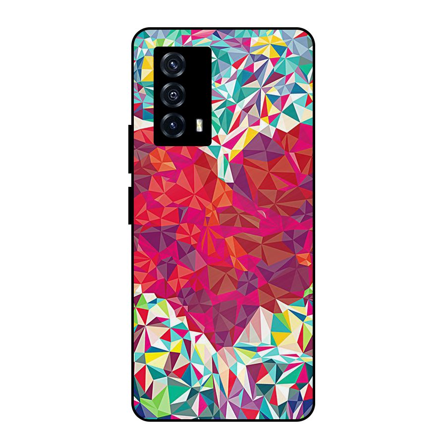 Scrumbled Heart Metal Back Case for iQOO Z5