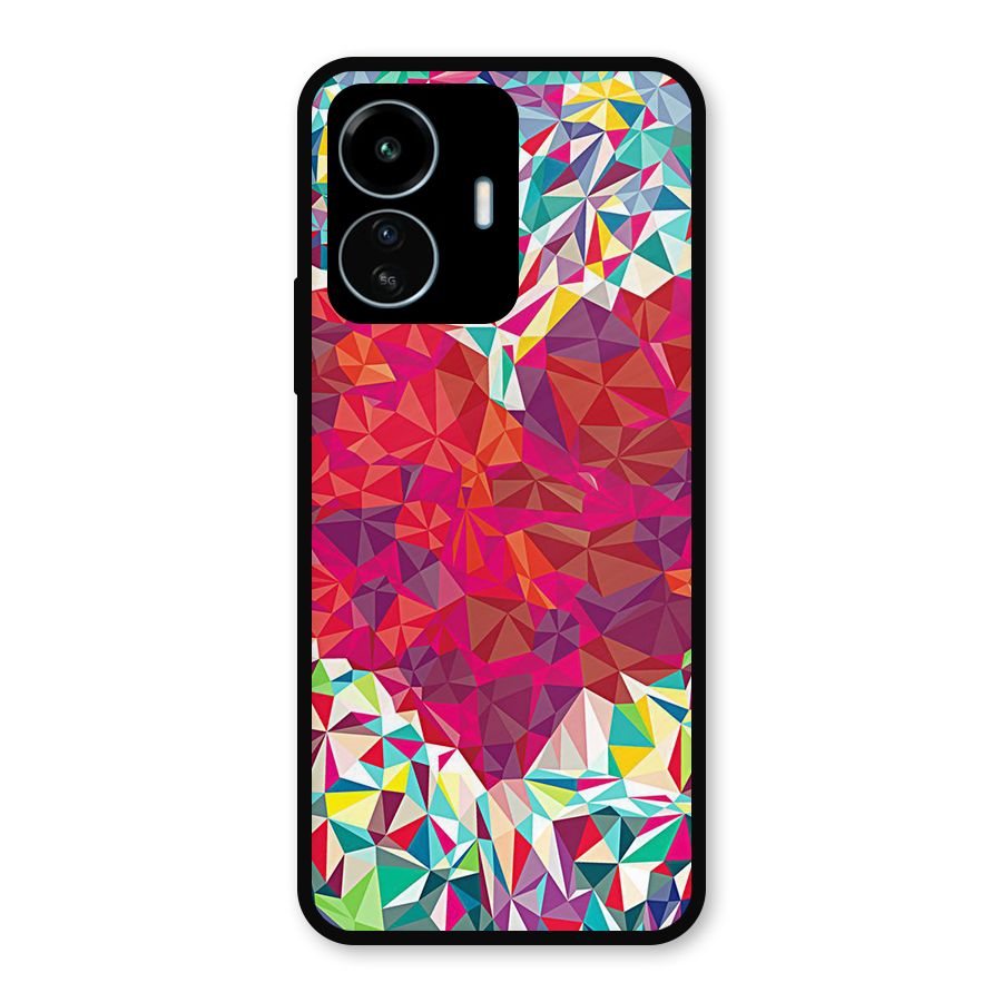 Scrumbled Heart Metal Back Case for vivo iQOO Z6 Lite 5G