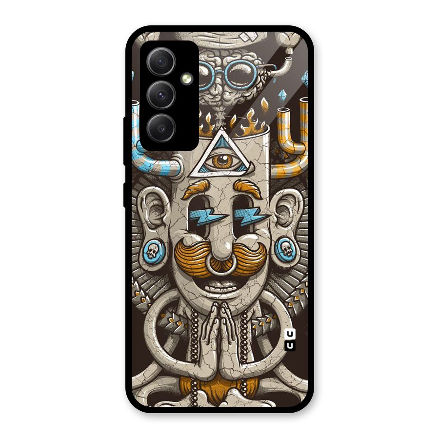 Sculpture Design Glass Back Case for Galaxy A34