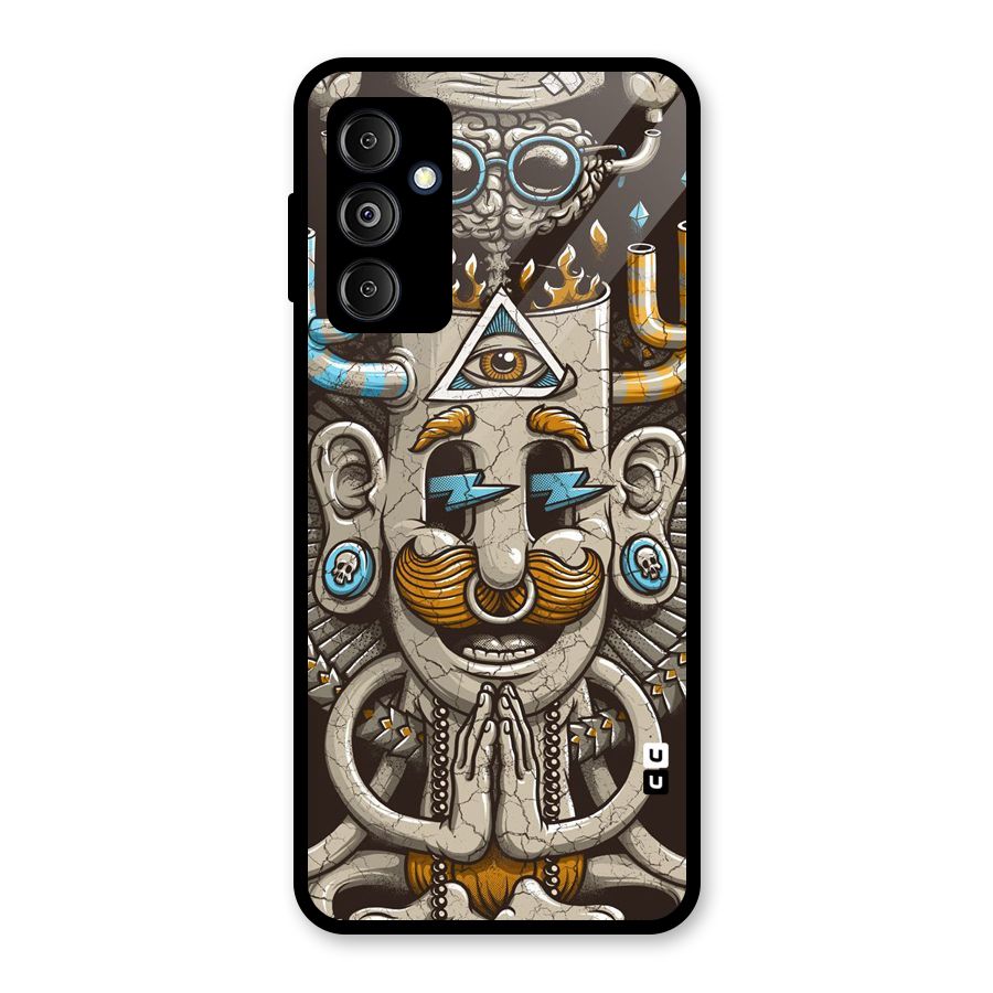 Sculpture Design Glass Back Case for Galaxy M14 5G