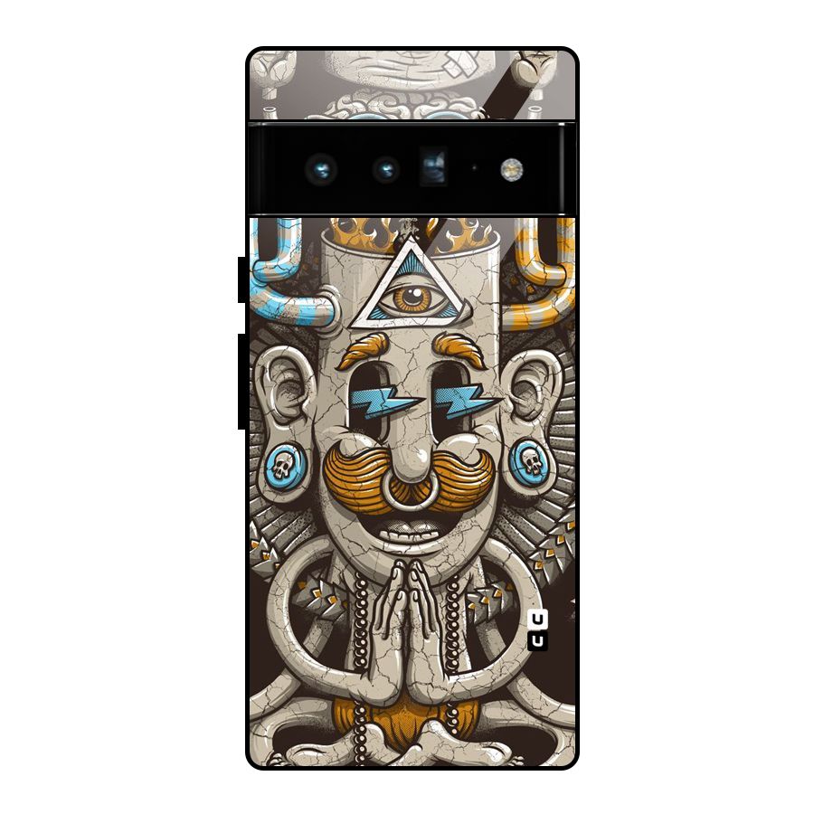 Sculpture Design Glass Back Case for Google Pixel 6 Pro