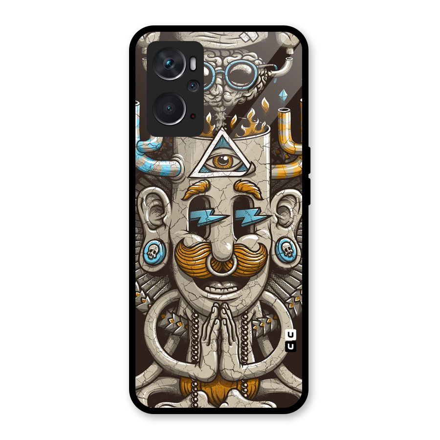 Sculpture Design Glass Back Case for Oppo K10 4G