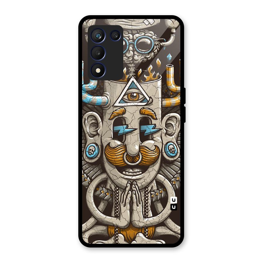 Sculpture Design Glass Back Case for Realme 9 5G Speed