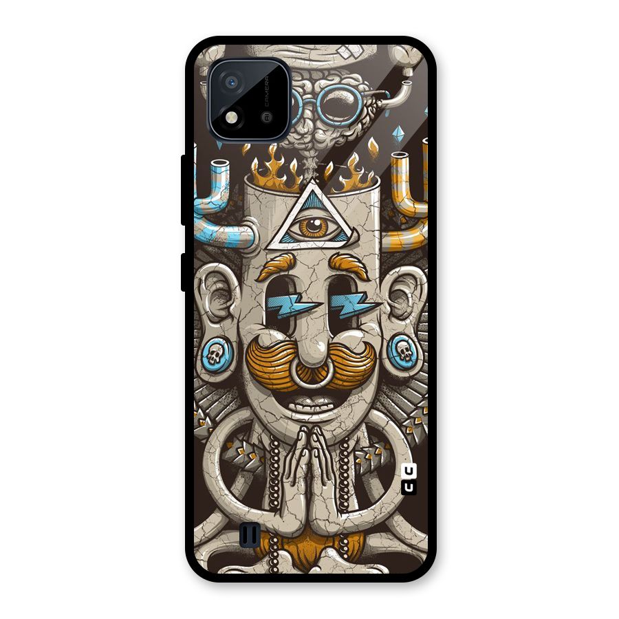 Sculpture Design Glass Back Case for Realme C11 2021