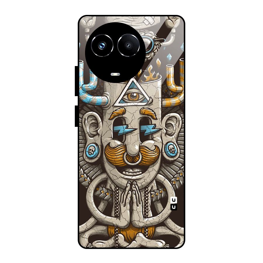 Sculpture Design Glass Back Case for Realme Narzo 60X