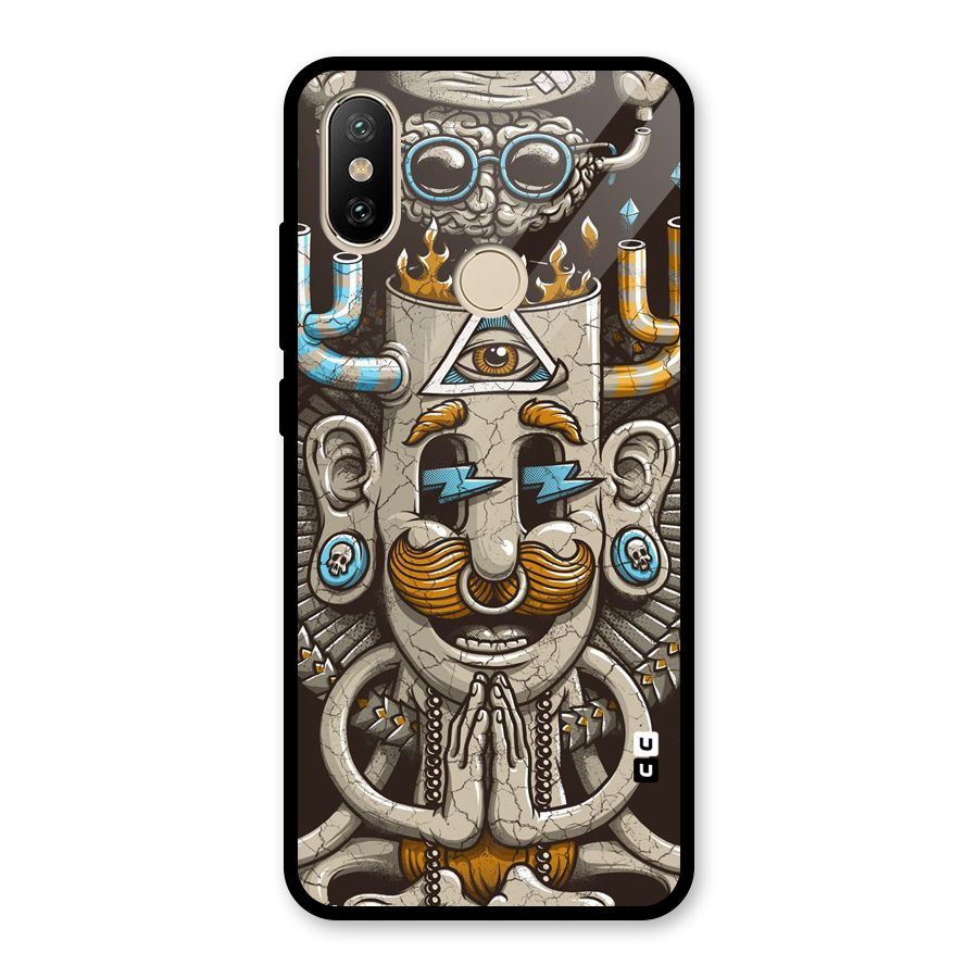 Sculpture Design Glass Back Case for Redmi A2