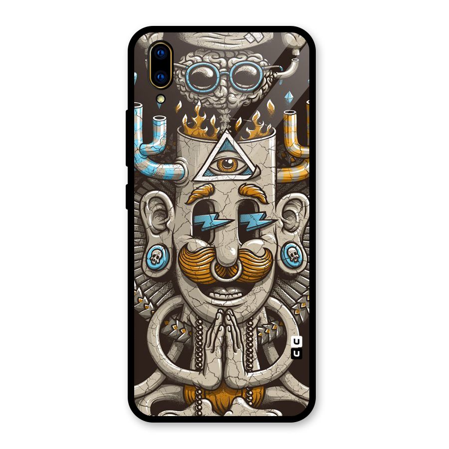 Sculpture Design Glass Back Case for Vivo V11 Pro