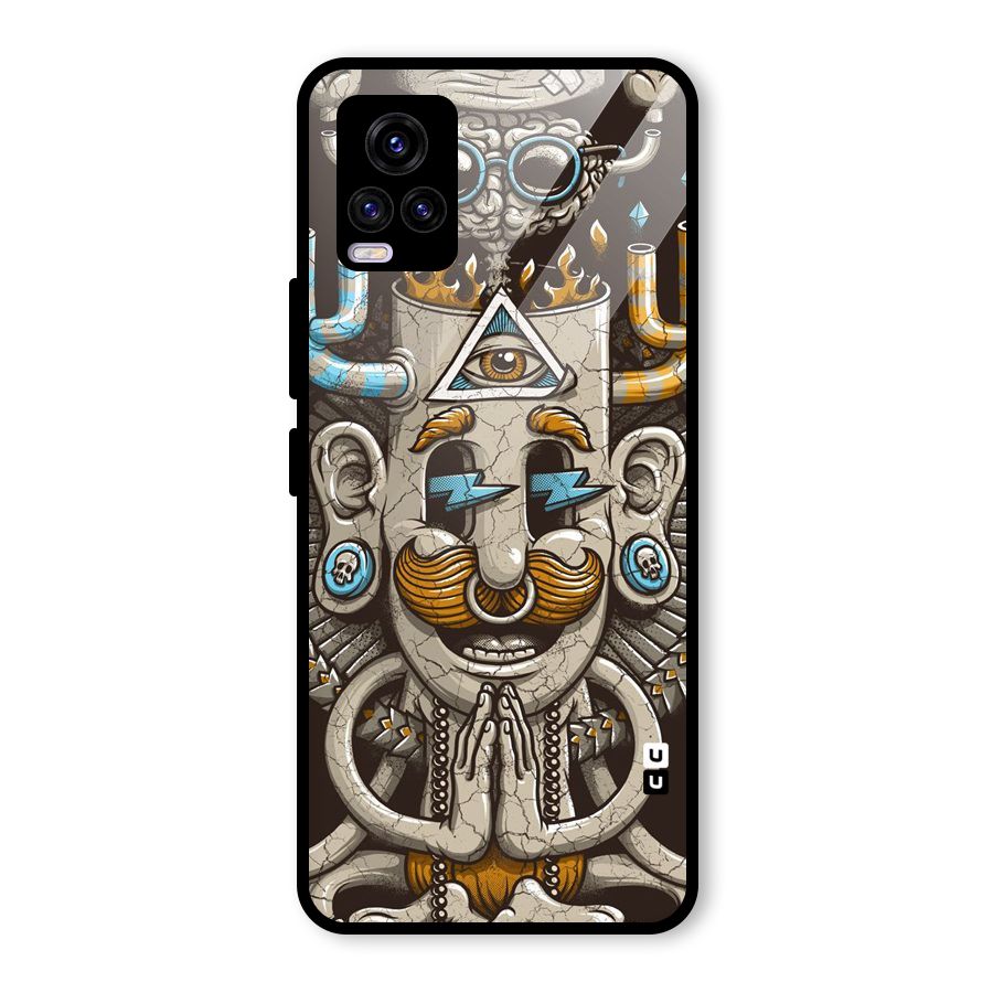 Sculpture Design Glass Back Case for Vivo V20 2021