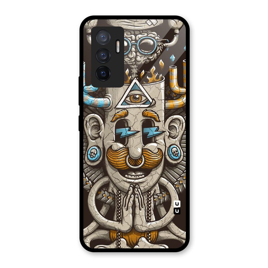 Sculpture Design Glass Back Case for Vivo V23e