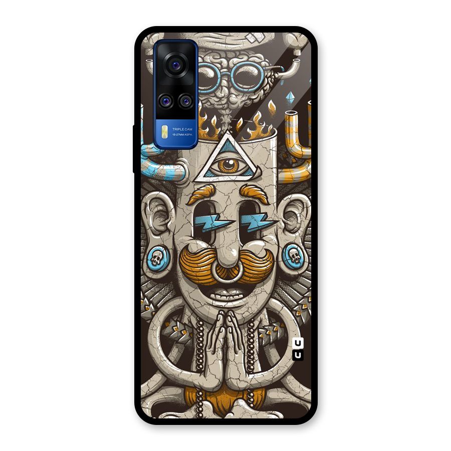 Sculpture Design Glass Back Case for Vivo Y31