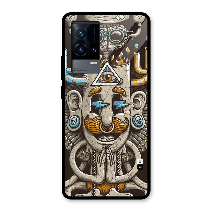 Sculpture Design Glass Back Case for iQOO 9 5G