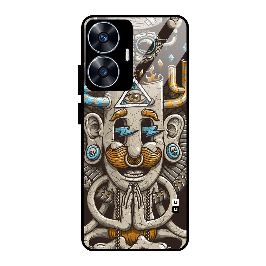 Sculpture Design Glass Back Case for realme C55