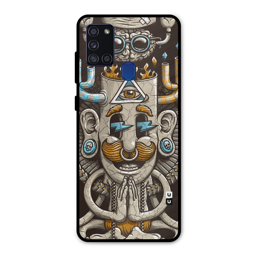 Sculpture Design Metal Back Case for Galaxy A21s