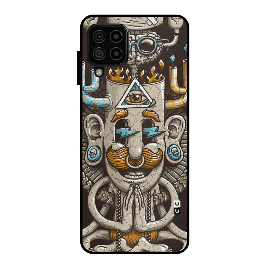 Sculpture Design Metal Back Case for Galaxy A22 4G