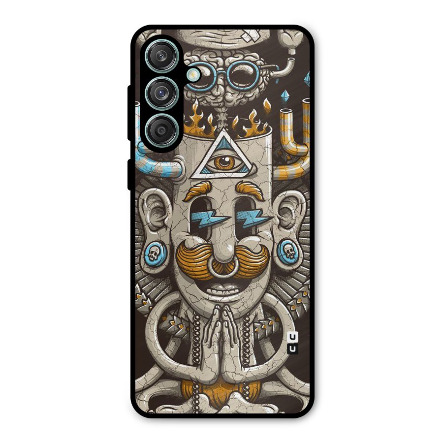 Sculpture Design Metal Back Case for Galaxy M55 5G