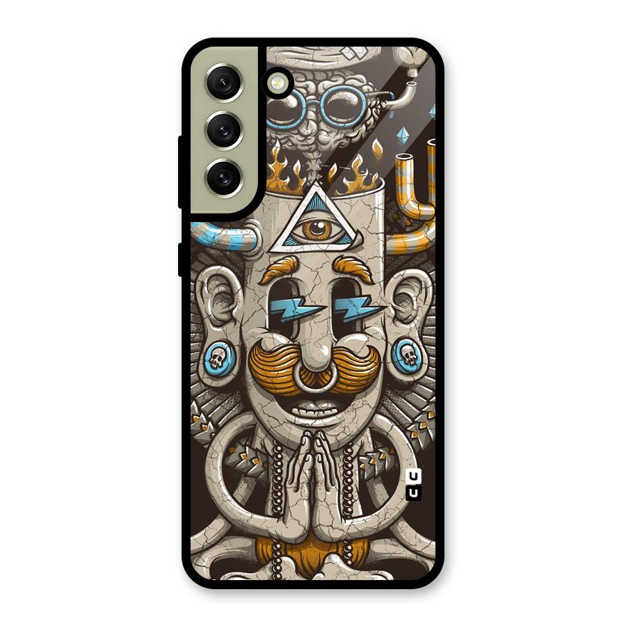 Sculpture Design Metal Back Case for Galaxy S21 FE 5G (2023)