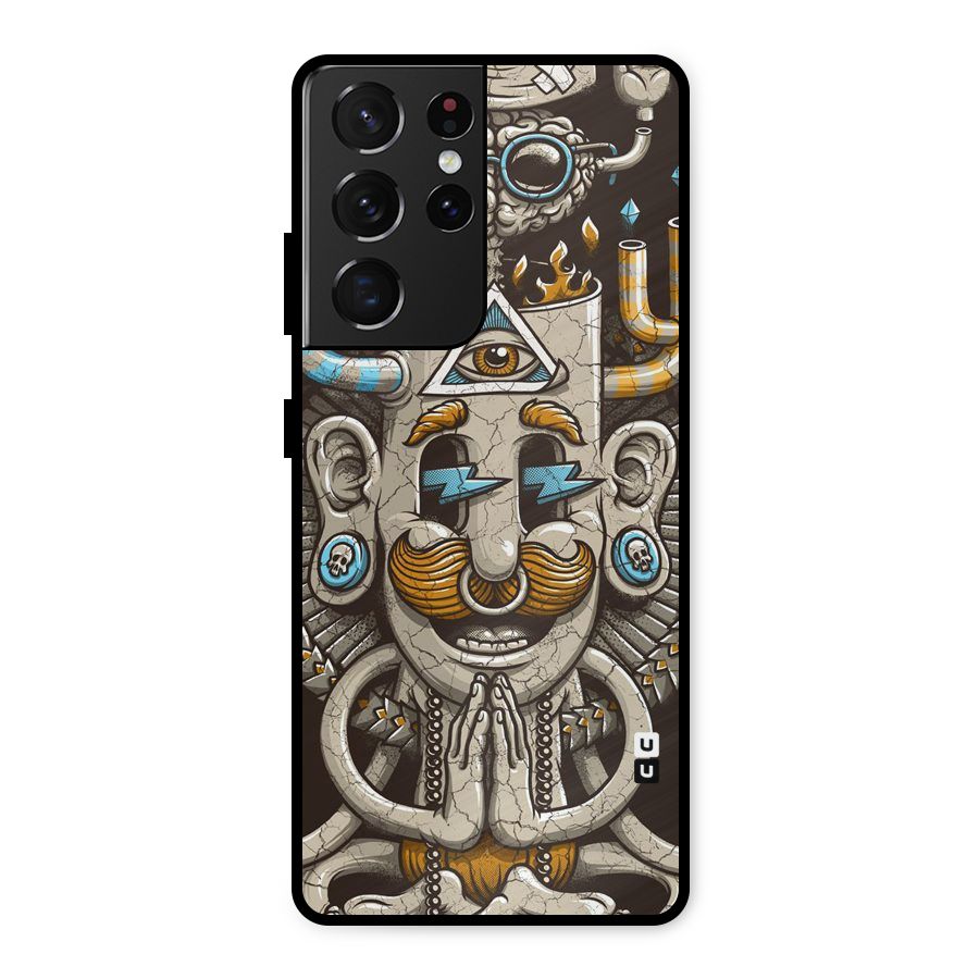 Sculpture Design Metal Back Case for Galaxy S21 Ultra 5G