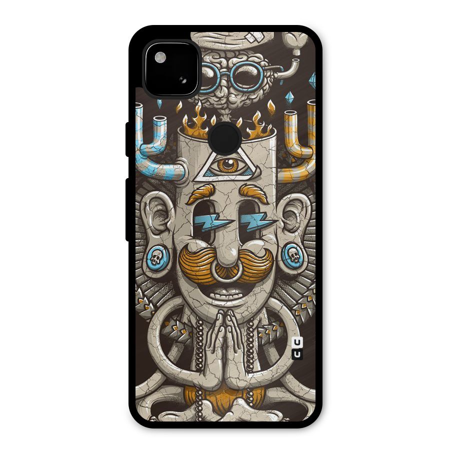 Sculpture Design Metal Back Case for Google Pixel 4a
