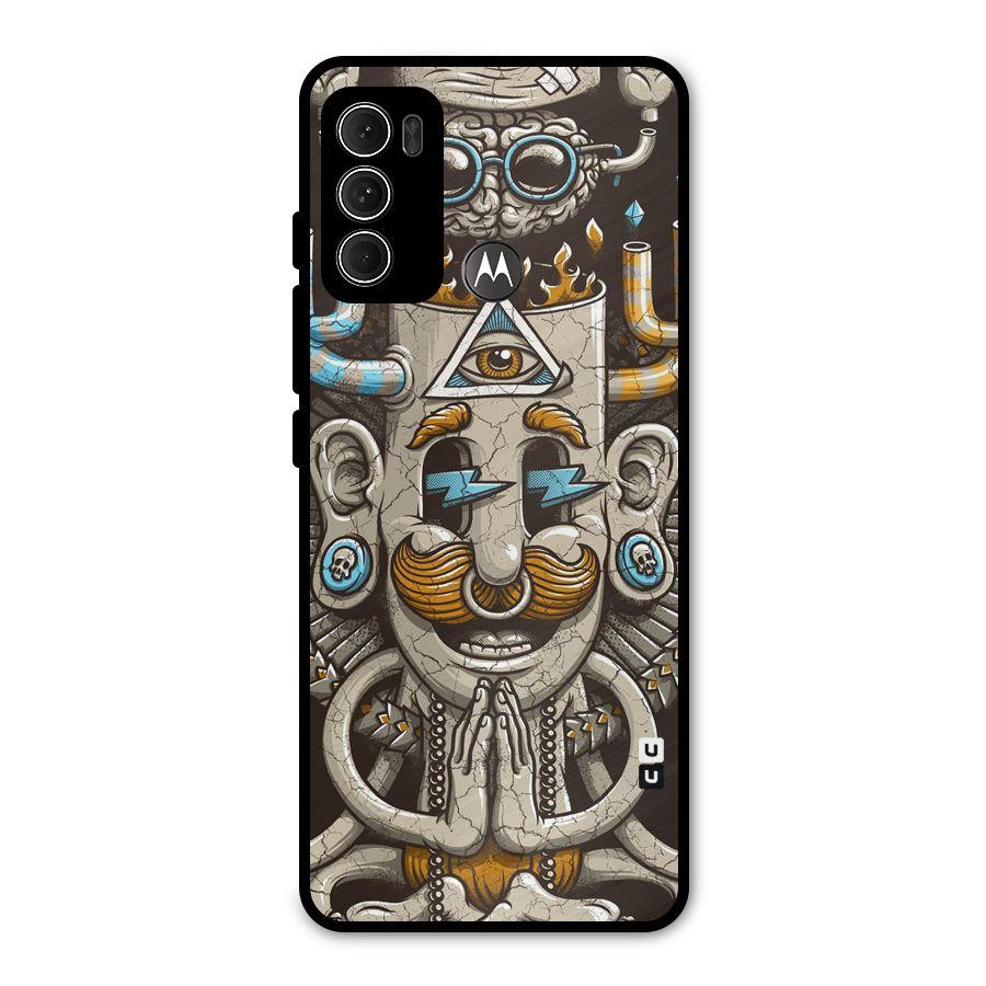 Sculpture Design Metal Back Case for Moto G60