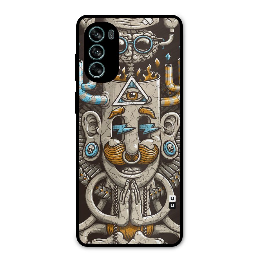 Sculpture Design Metal Back Case for Moto G62