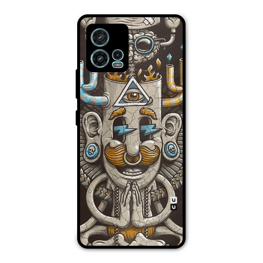 Sculpture Design Metal Back Case for Moto G72
