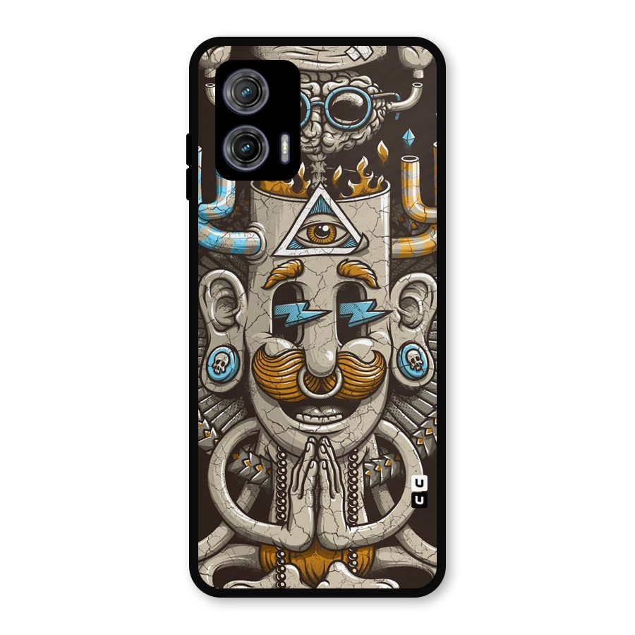 Sculpture Design Metal Back Case for Moto G73