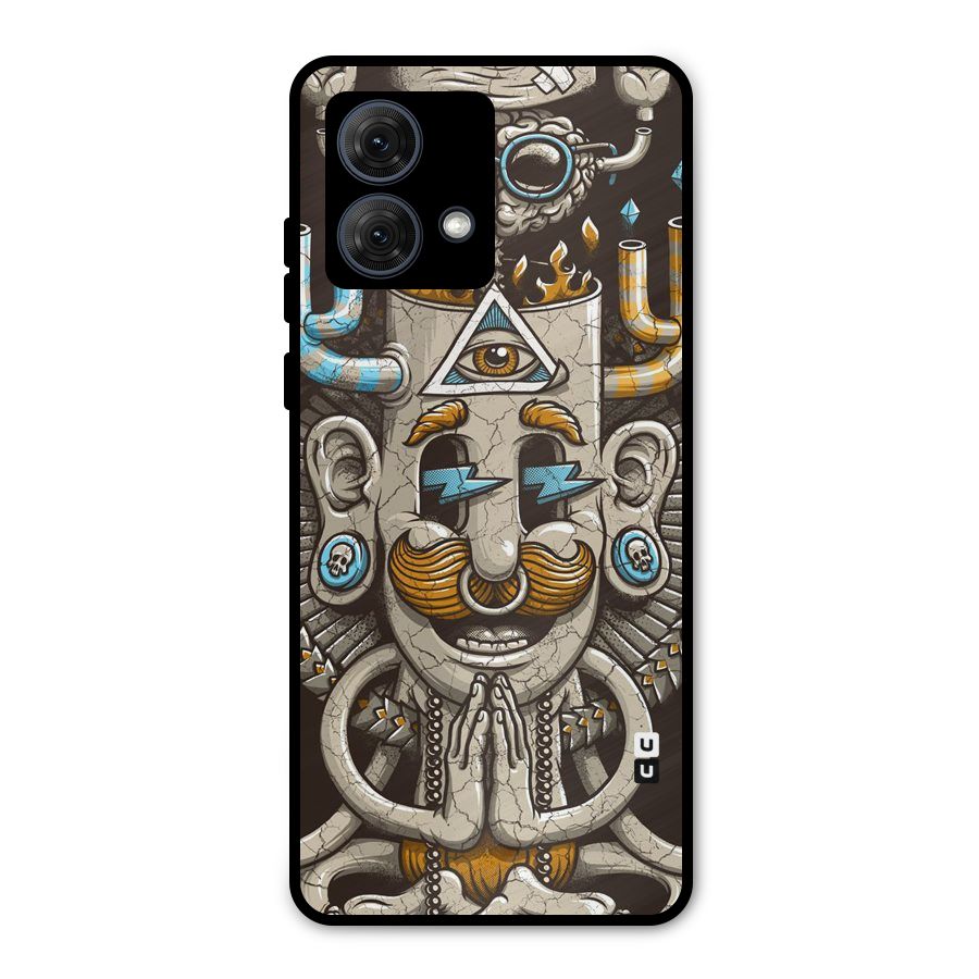 Sculpture Design Metal Back Case for Moto G84