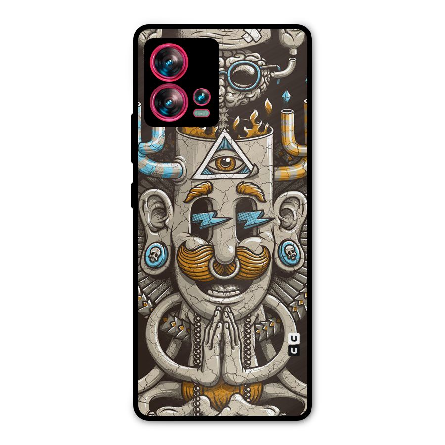 Sculpture Design Metal Back Case for Motorola Edge 30 Fusion