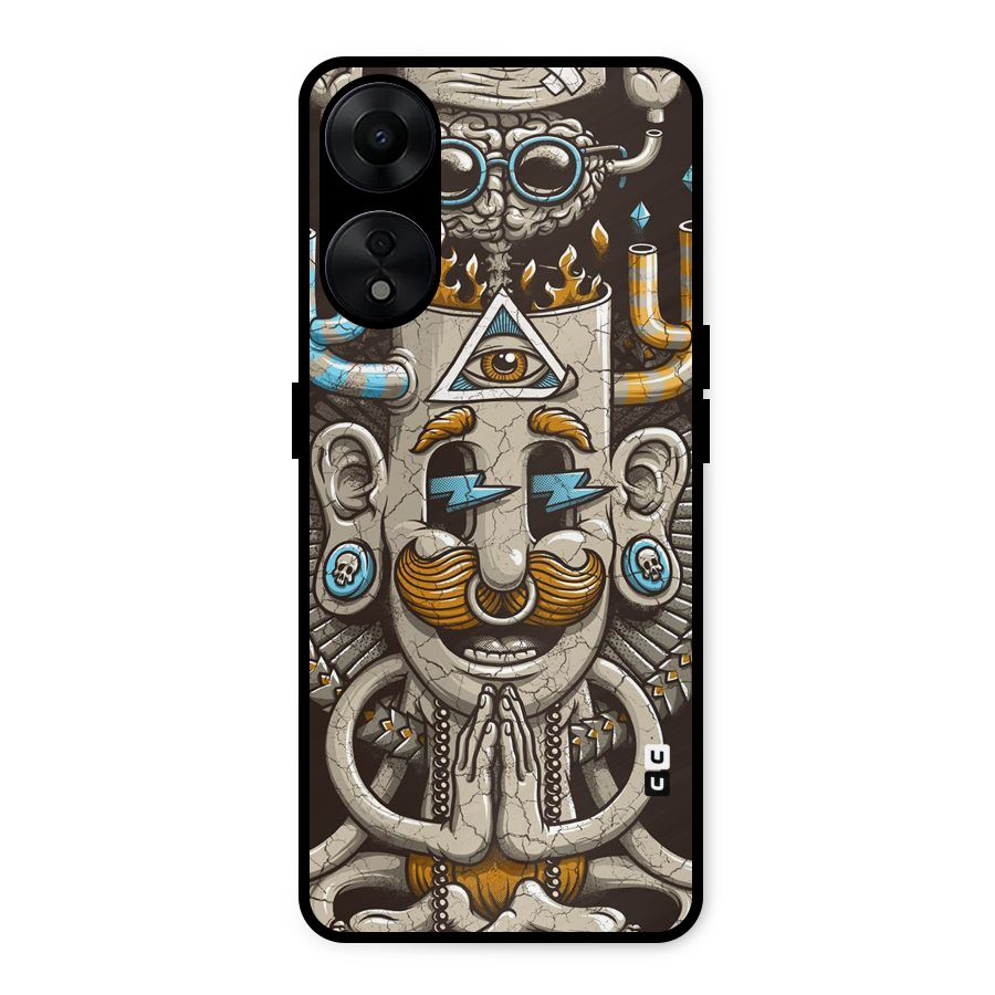 Sculpture Design Metal Back Case for Oppo A78 5G