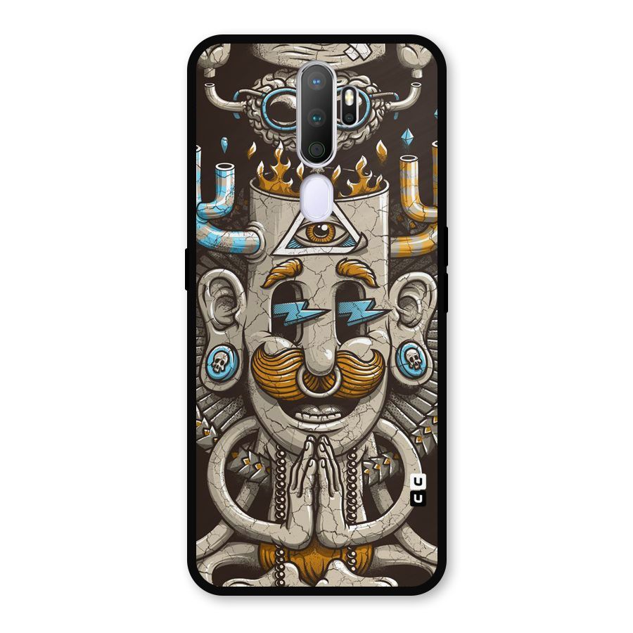 Sculpture Design Metal Back Case for Oppo A9 (2020)