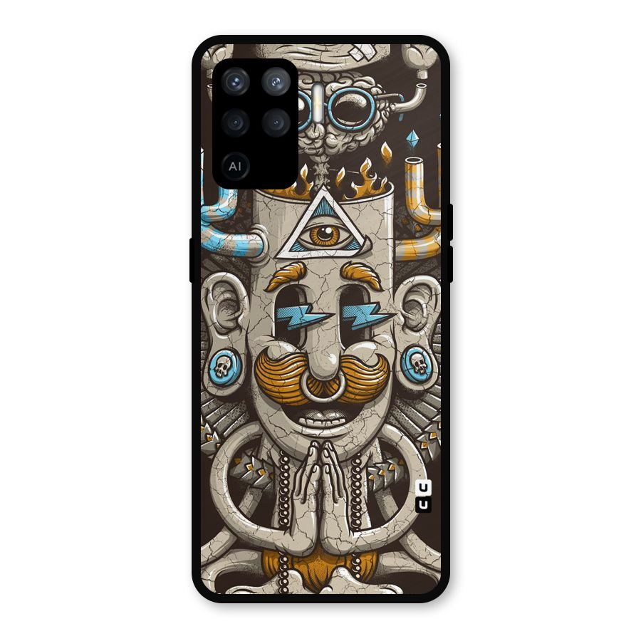 Sculpture Design Metal Back Case for Oppo F19 Pro