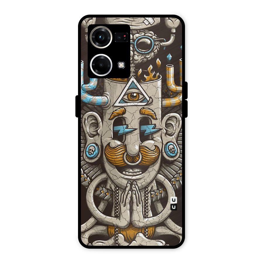 Sculpture Design Metal Back Case for Oppo F21 Pro 4G