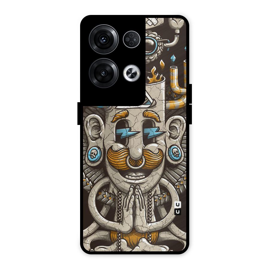 Sculpture Design Metal Back Case for Oppo Reno8 Pro 5G