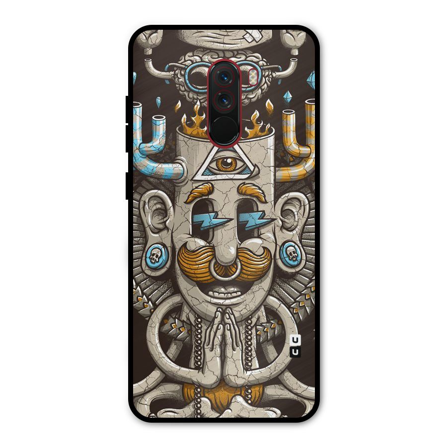 Sculpture Design Metal Back Case for Poco F1