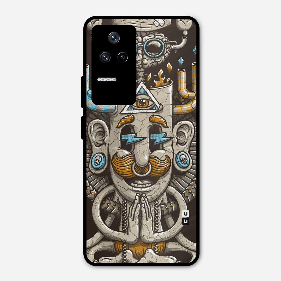 Sculpture Design Metal Back Case for Poco F4 5G