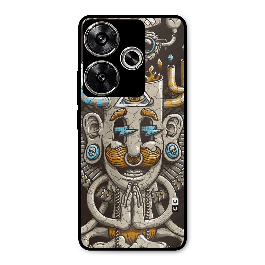 Sculpture Design Metal Back Case for Poco F6