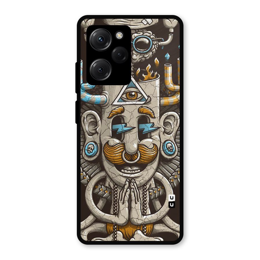 Sculpture Design Metal Back Case for Poco X5 Pro