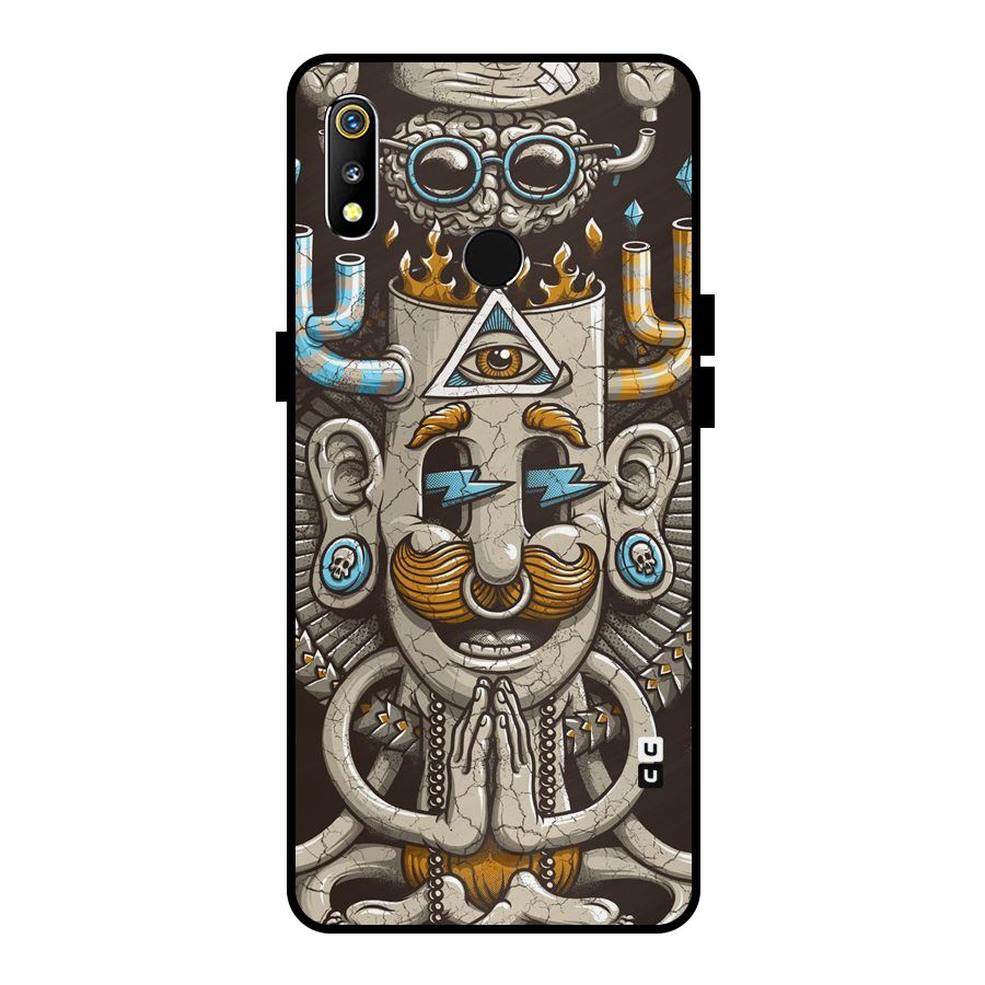 Sculpture Design Metal Back Case for Realme 3i