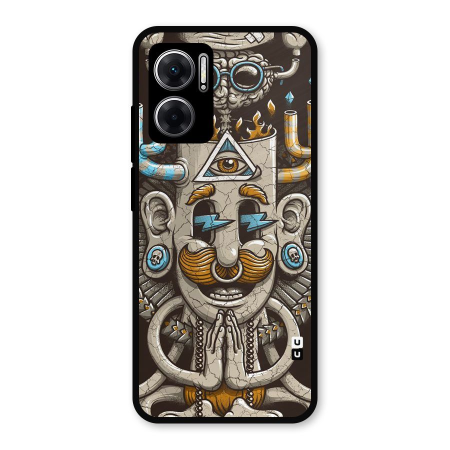 Sculpture Design Metal Back Case for Redmi 11 Prime 5G