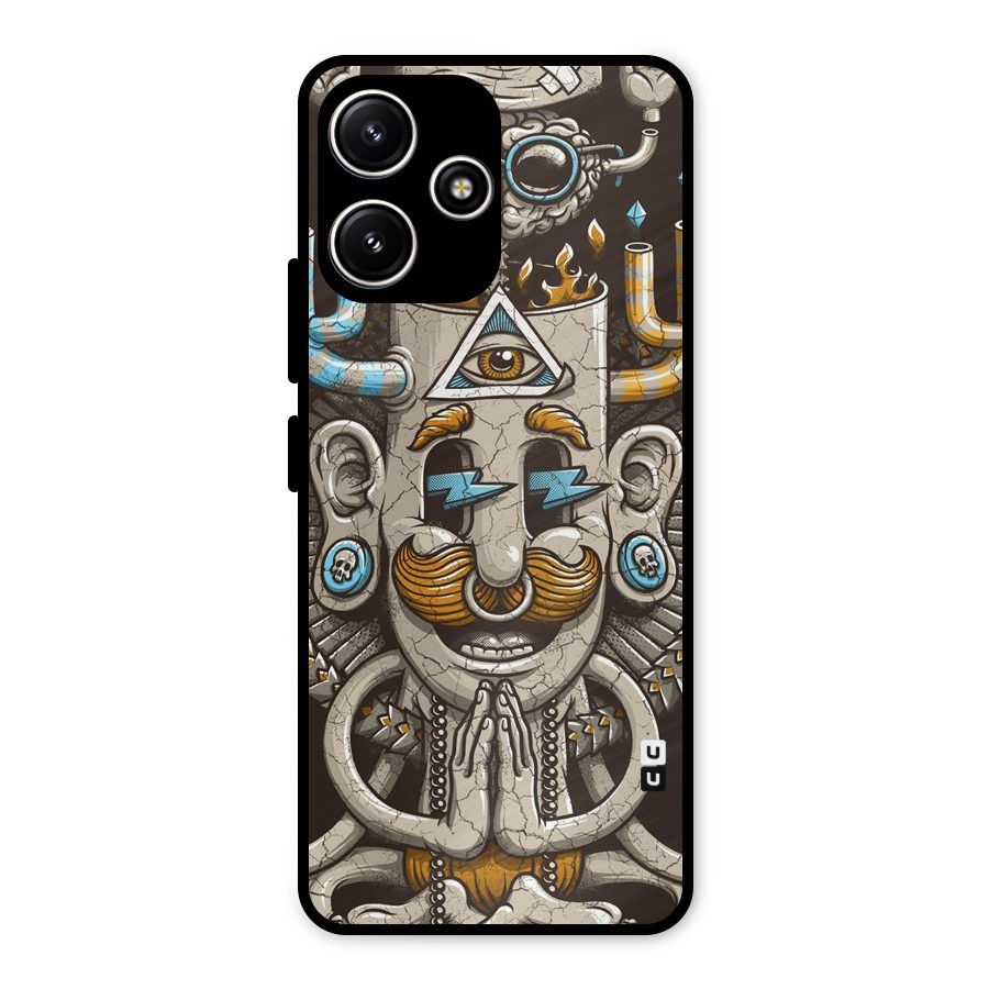 Sculpture Design Metal Back Case for Redmi 12 5G