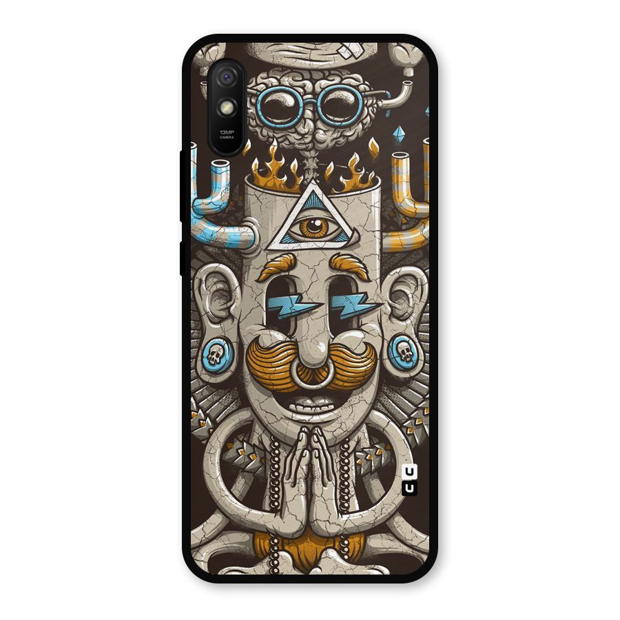 Sculpture Design Metal Back Case for Redmi 9i