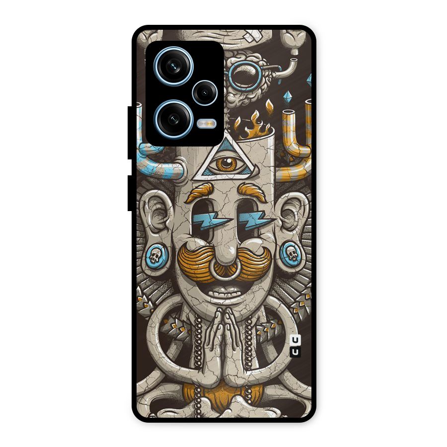 Sculpture Design Metal Back Case for Redmi Note 12 Pro
