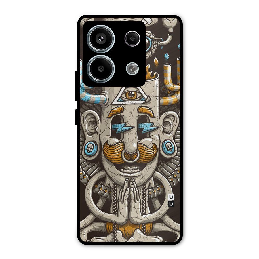 Sculpture Design Metal Back Case for Redmi Note 13 Pro 5G