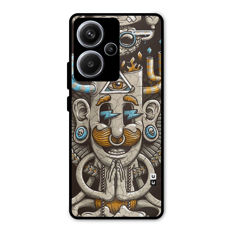 Sculpture Design Metal Back Case for Redmi Note 13 Pro Plus