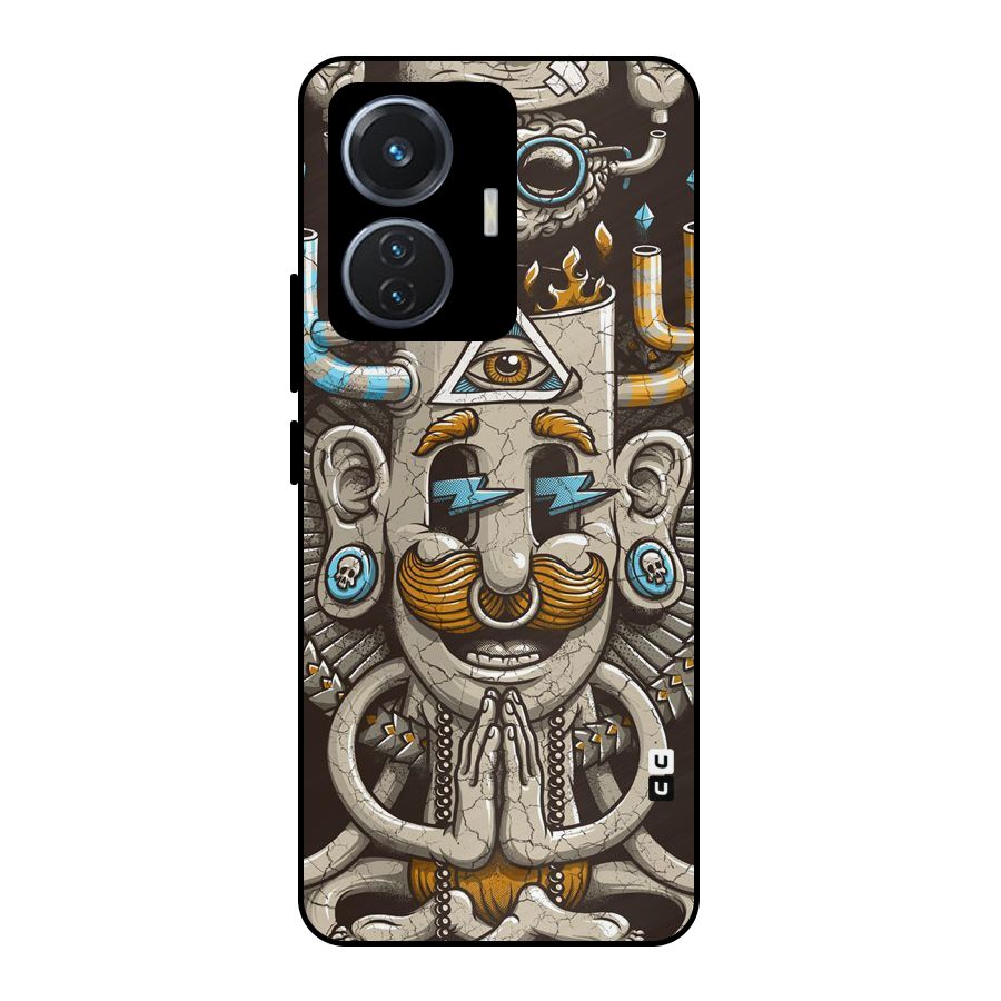 Sculpture Design Metal Back Case for Vivo T1 44W