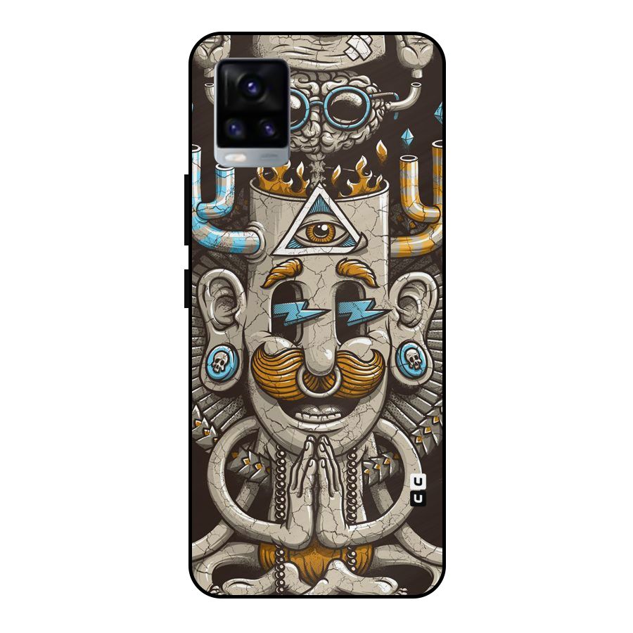 Sculpture Design Metal Back Case for Vivo V20 2021