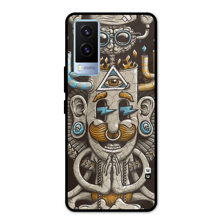 Sculpture Design Metal Back Case for Vivo V21e 5G