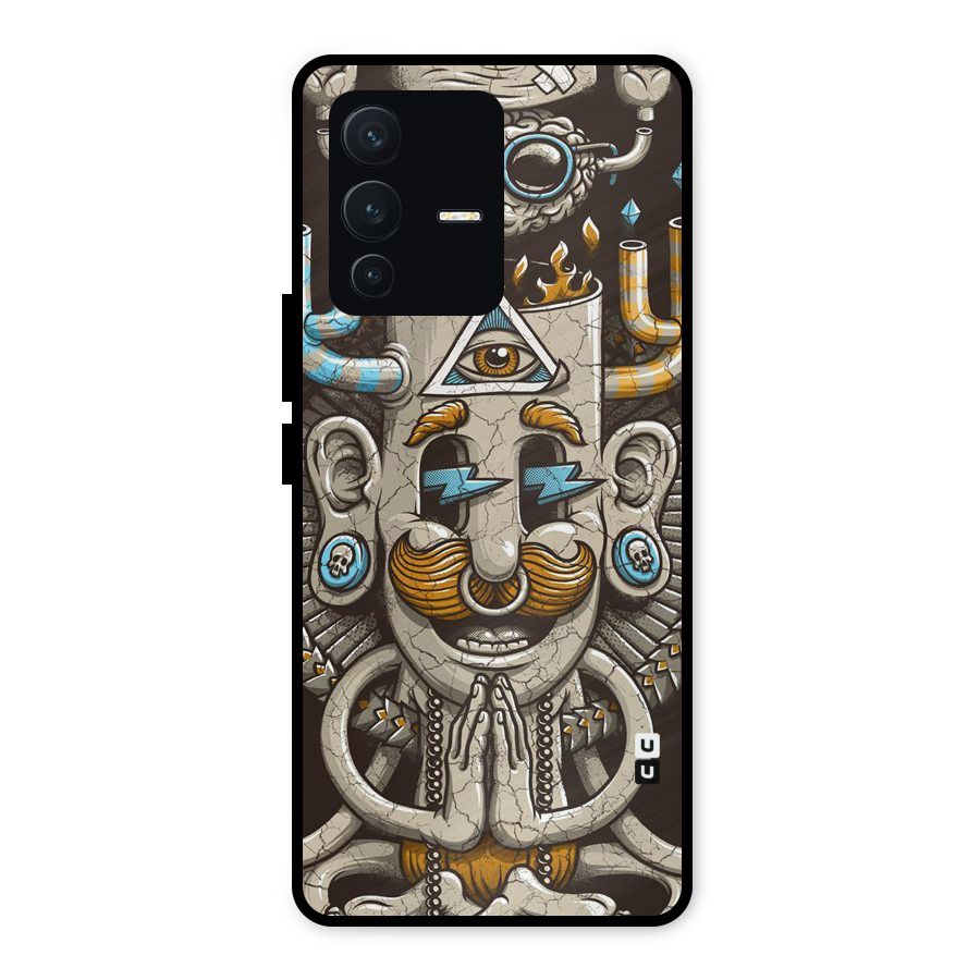 Sculpture Design Metal Back Case for Vivo V23 5G